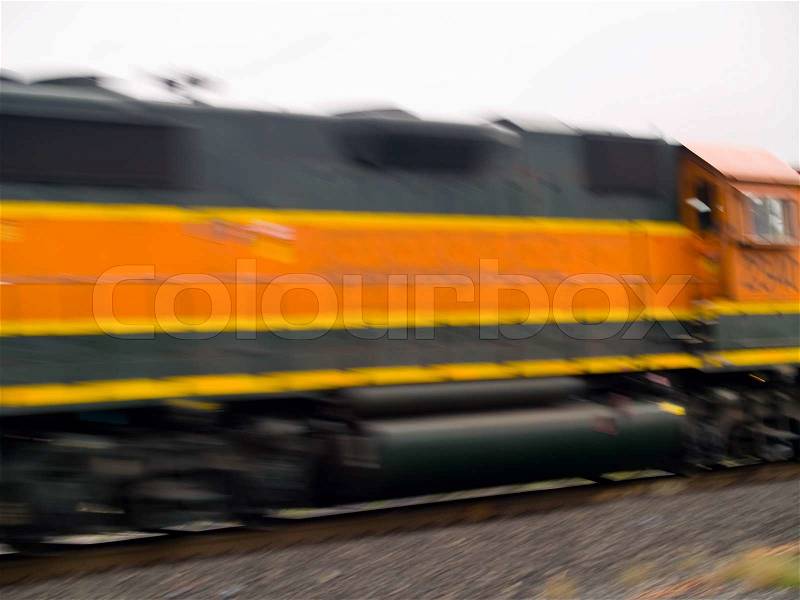 Moving Cargo Trains with Blur, stock photo