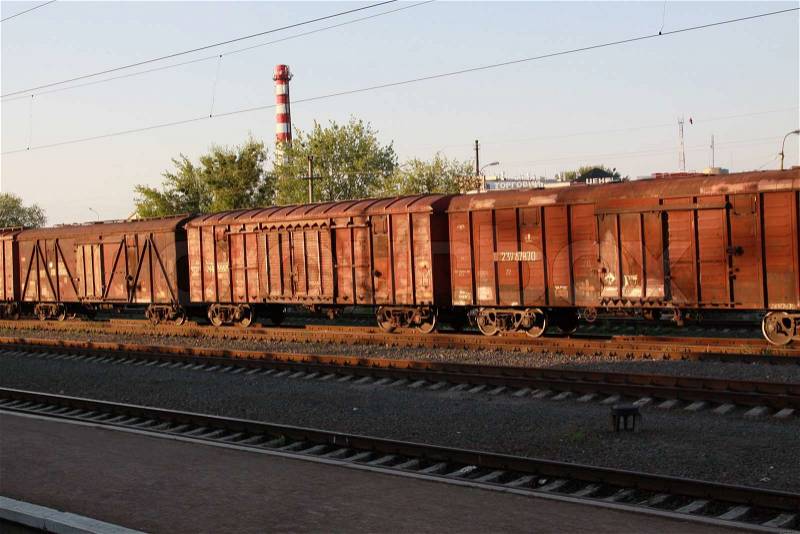 Freight wagons, stock photo