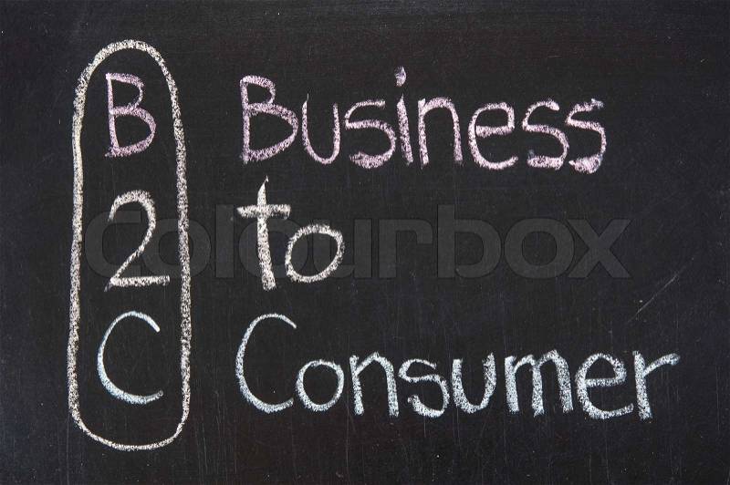 B2C acronym Business to Consumer, stock photo