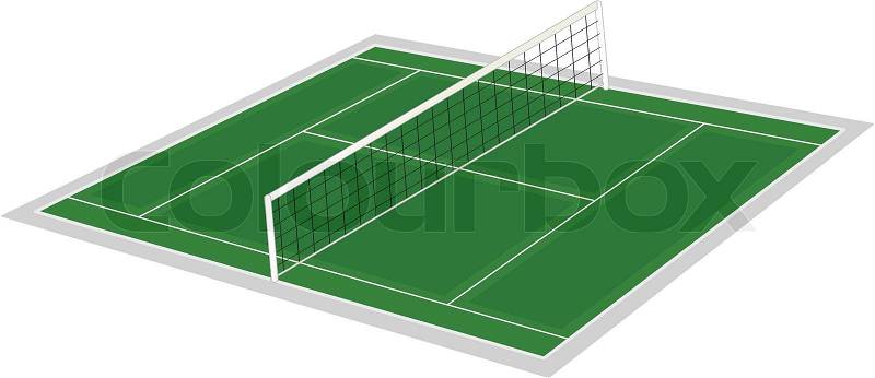 Volley ball ground, vector