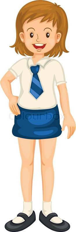 clipart girl in school uniform - photo #20