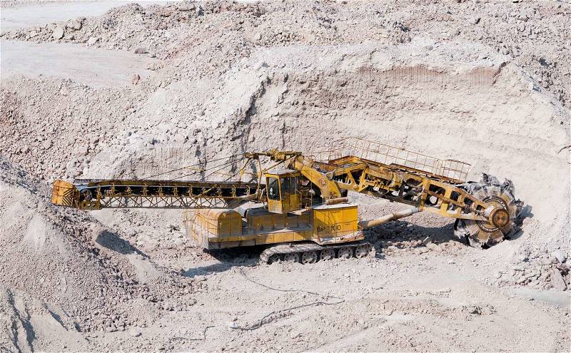 Clay mining, stock photo