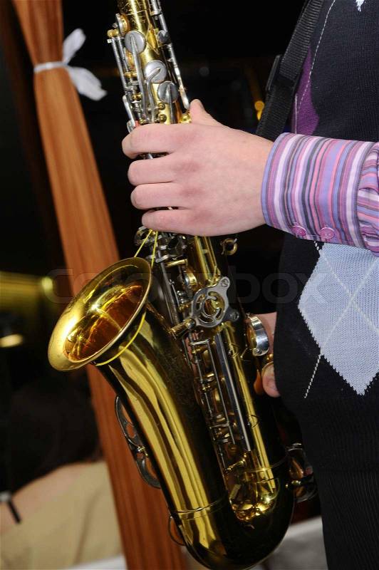 Jazz Saxophone Player, stock photo