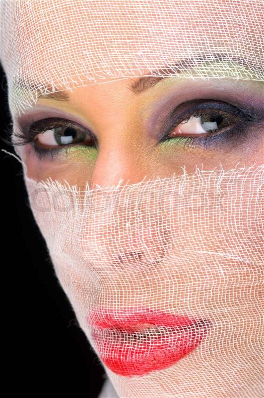 The woman\'s face with beautiful eyes, stock photo