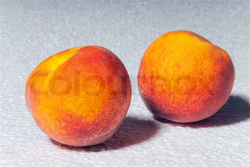 Two juicy peach, stock photo