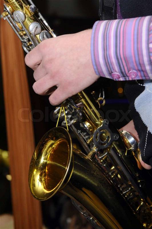 Jazz Saxophone Player, stock photo