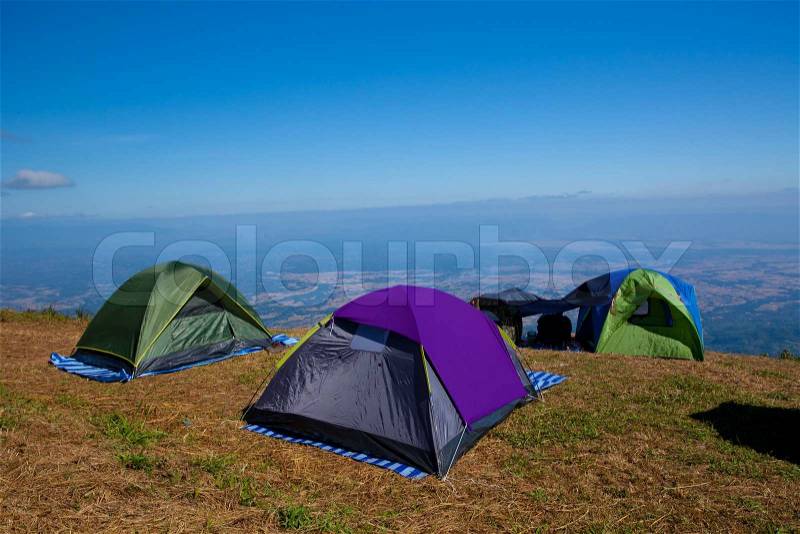 Tourist tent, stock photo