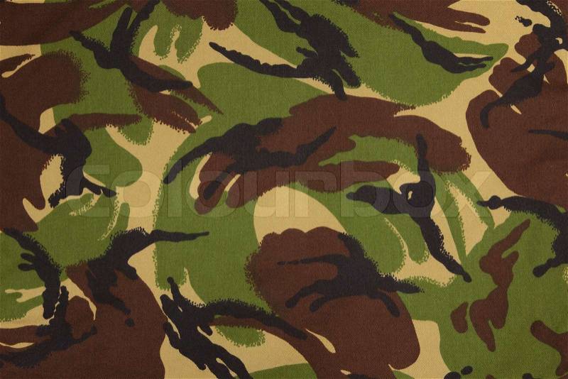 British armed force dpm camouflage fabric texture background, stock photo