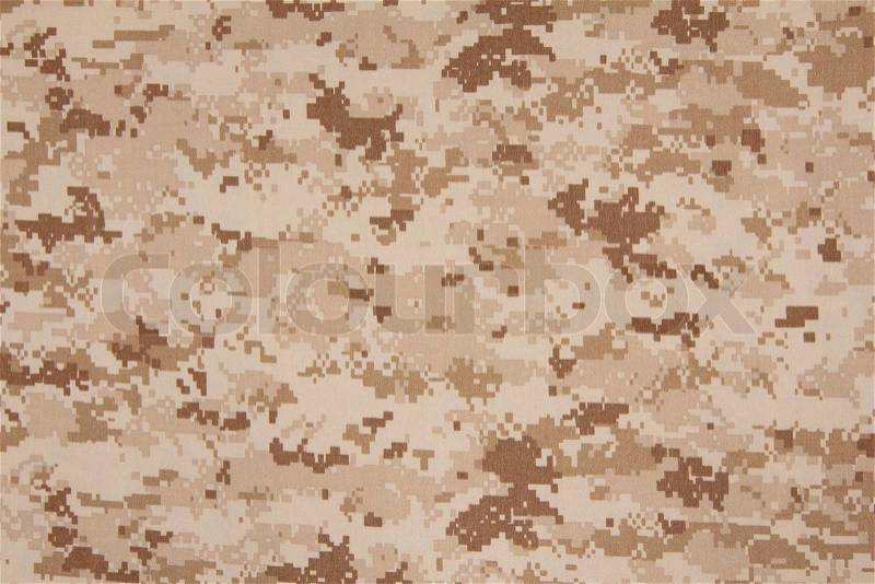 US marine desert marpat digital camouflage fabric texture background, stock photo