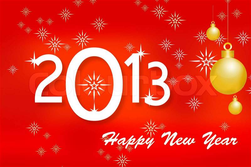 Happy new year 2013, stock photo