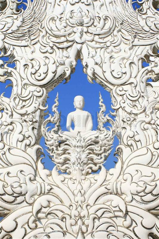 White Buddha Art, stock photo