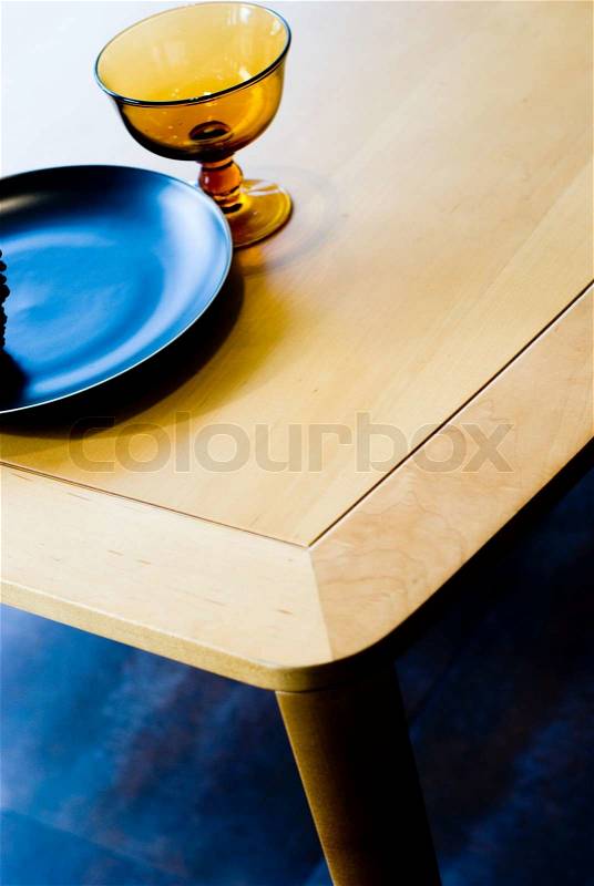 Detail of modern dining table decorate, stock photo