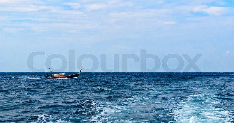 Long tail boat at koh ma,trang,thailand, stock photo