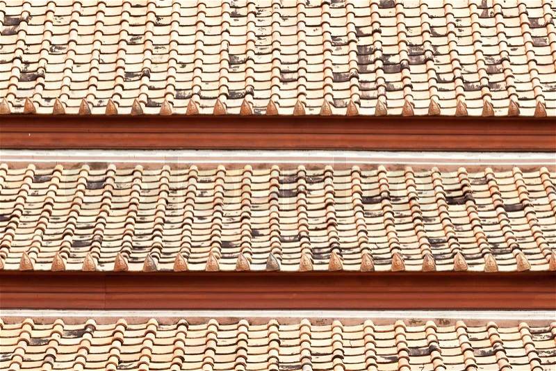 Modern tiles roof, stock photo