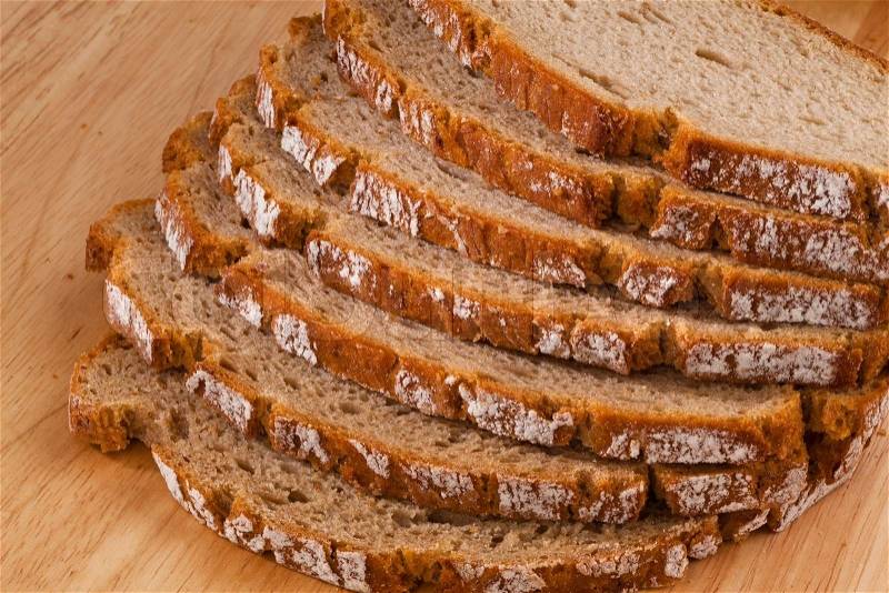 Bread slices of dark bread, stock photo