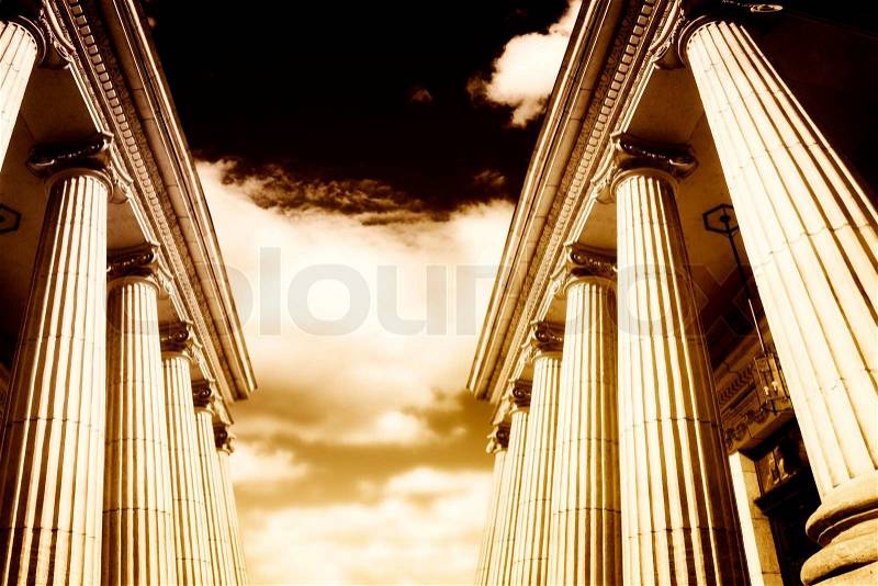 Greek pillars, stock photo