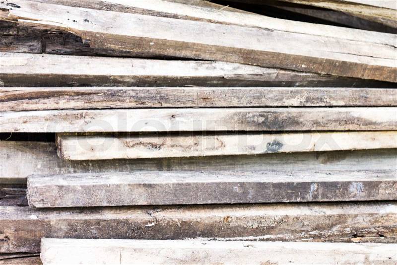 Pile of Old Wood from House Building, stock photo
