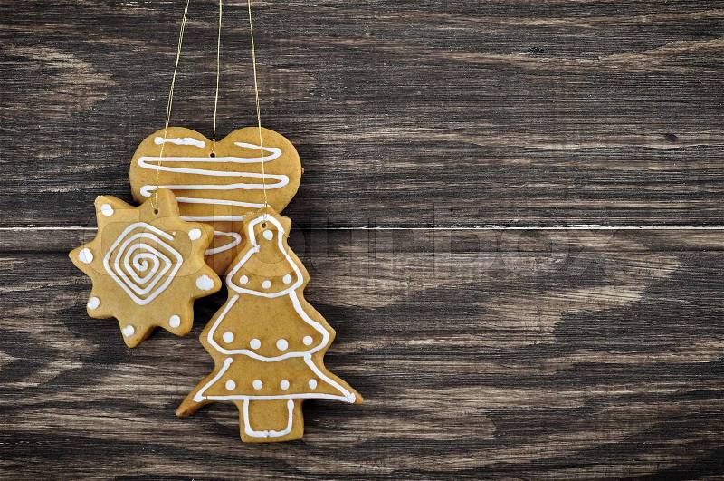 Christmas Ginger and Honey cookies, stock photo