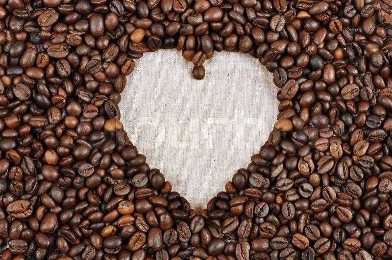 Heart coffee frame, stock photo
