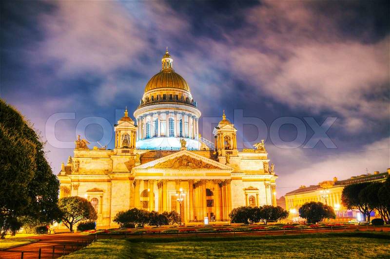 Saint Isaac\'s Cathedral Isaakievskiy Sobor in Saint Petersburg, Russia, stock photo