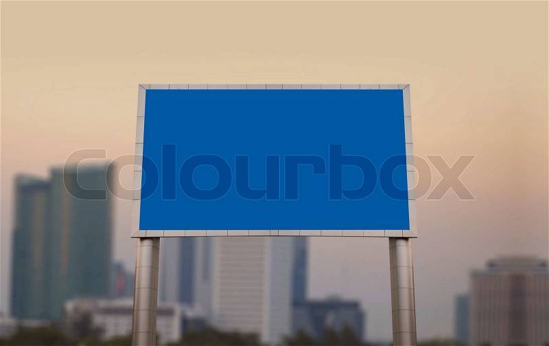 Blank outdoor billboard, stock photo