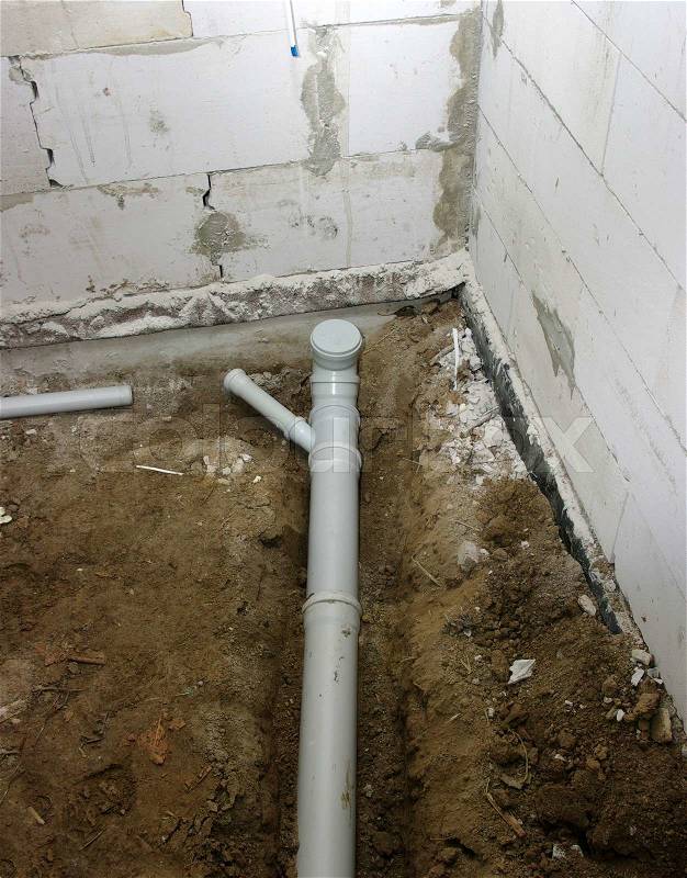 Pvc sewage pipe, stock photo