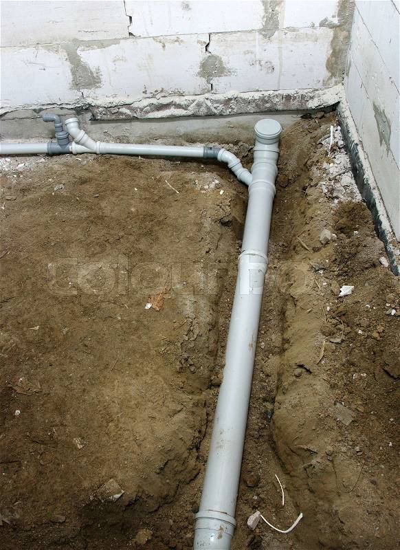 Pvc sewage pipe, stock photo