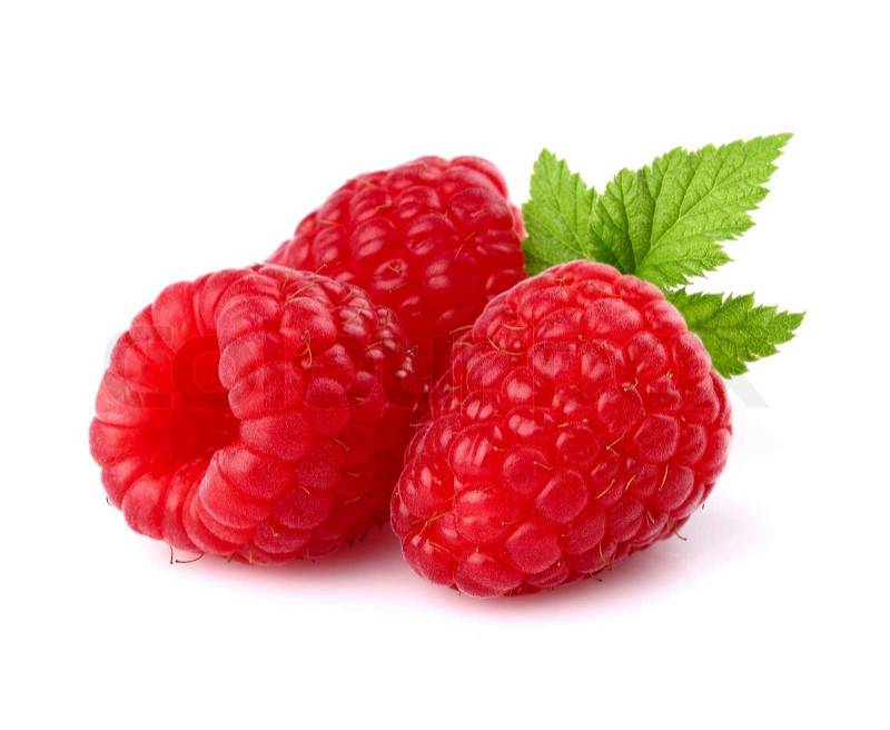 Juicy raspberry in closeup, stock photo