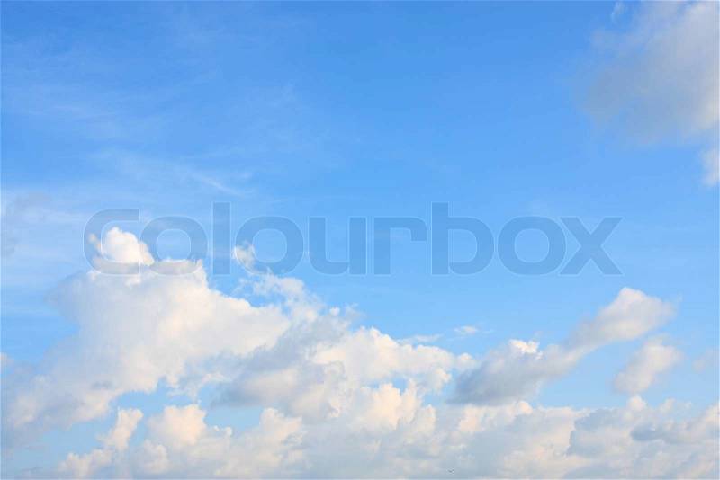 Blue sky and white clouds, stock photo