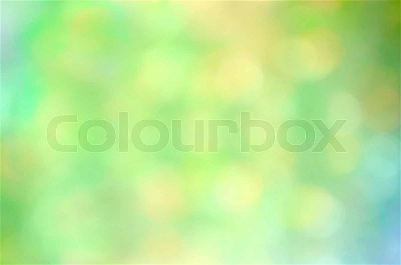 Green blue and yellow abstract defocused background, stock photo