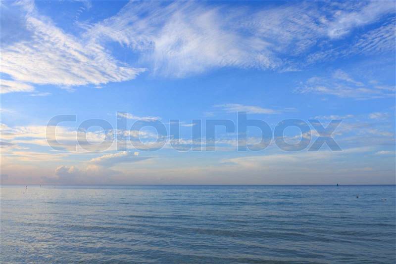 Sea landscape,sunrise tranquil scene at Samui island,thailand, stock photo