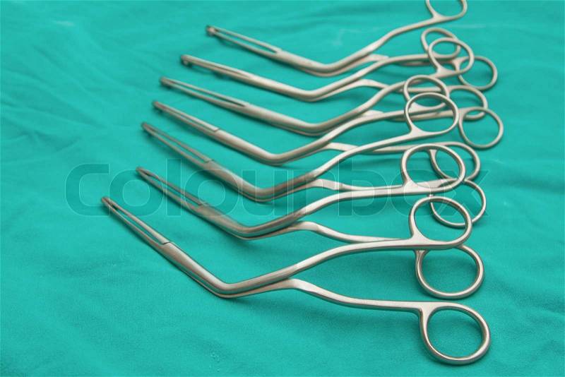 The artery forceps & clamps,surgery instrument, stock photo