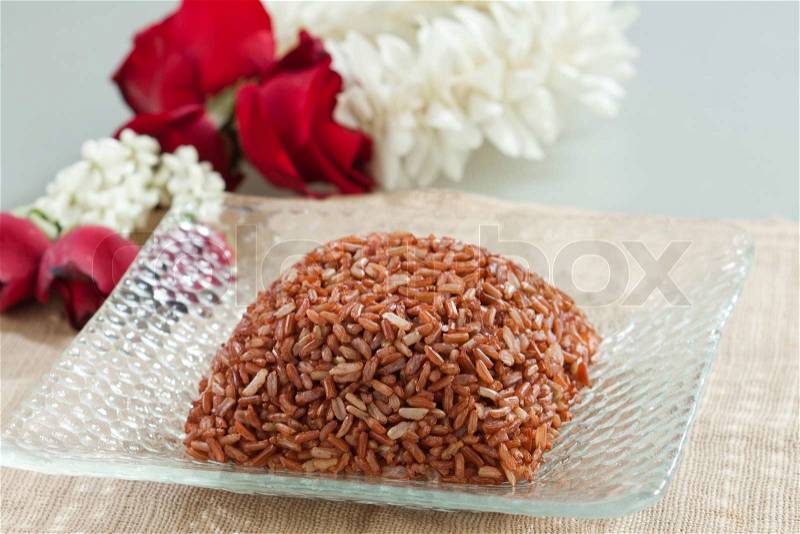 Thai jasmine brawn rice clean and hygiene food, stock photo