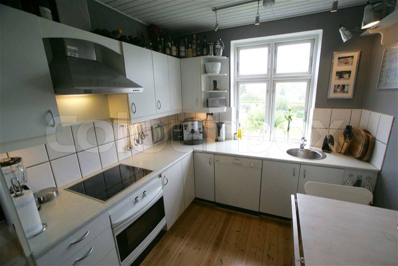 Interior of a kitchen, stock photo