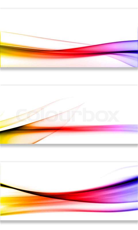 Collection of colored smoke isolated, stock photo