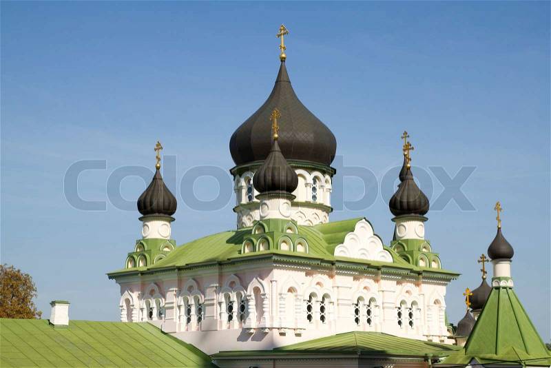 Church in the Pokrovsky women\'s monastery, Kiev, Ukraine, stock photo
