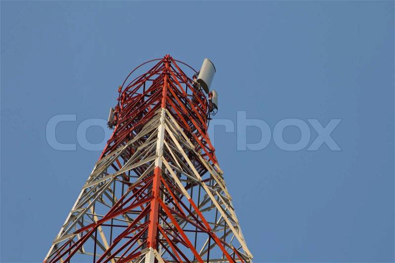 Transmission towers, stock photo