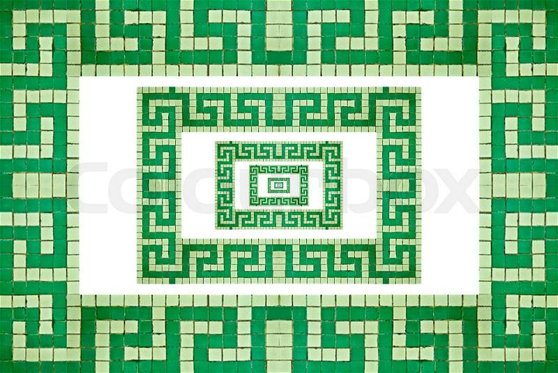 The Colorful of old ceramic floor background, stock photo