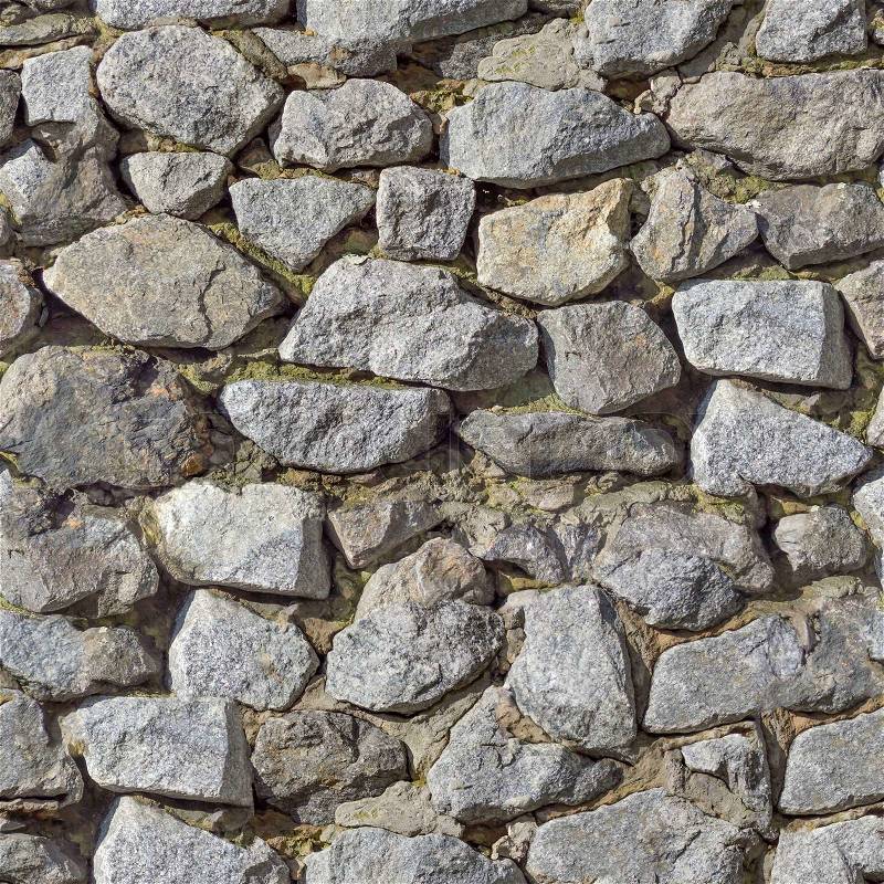 Stone Wall Texture with Cracks and Dirt Spots. Seamless Tileable Texture, stock photo