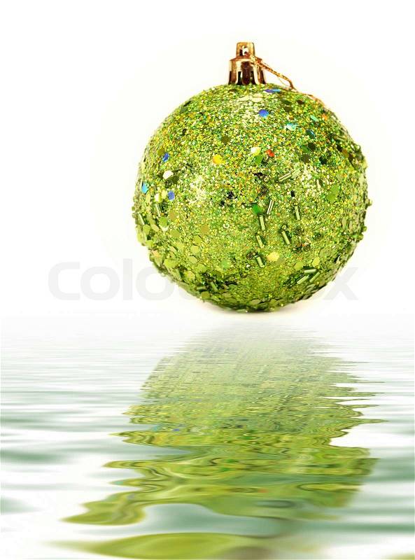 Great green christmas globe, stock photo