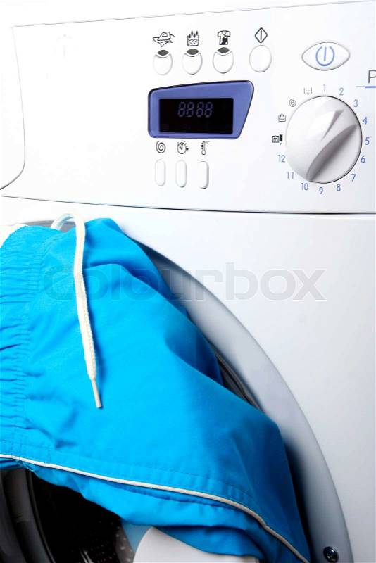 Trousers and laundry, stock photo