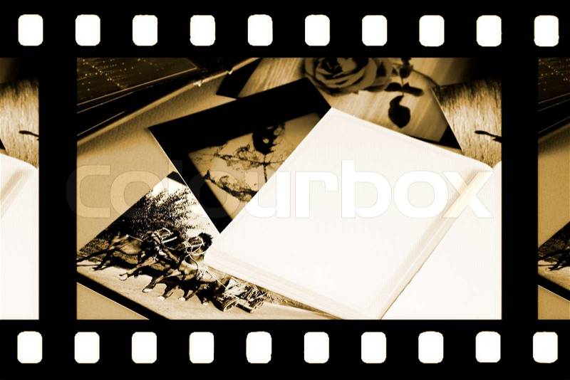 Photo Album with copy space. Great details!, stock photo