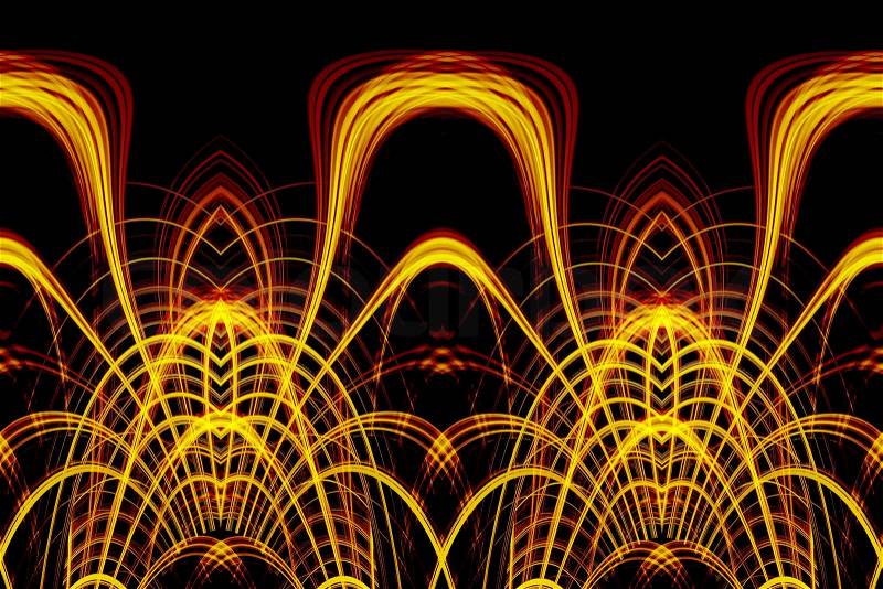 Abstract glow Twist background with fire flow, stock photo