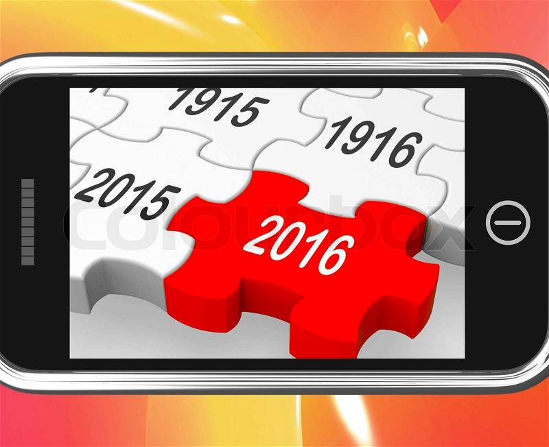 2016 On Smartphone Showing Future Visions And Predictions, stock photo