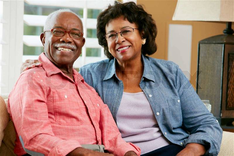 Portrait Of Happy Senior Couple At Home, stock photo