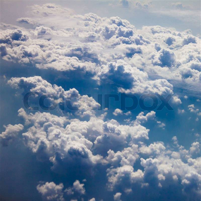 Cloud from above point of view, stock photo
