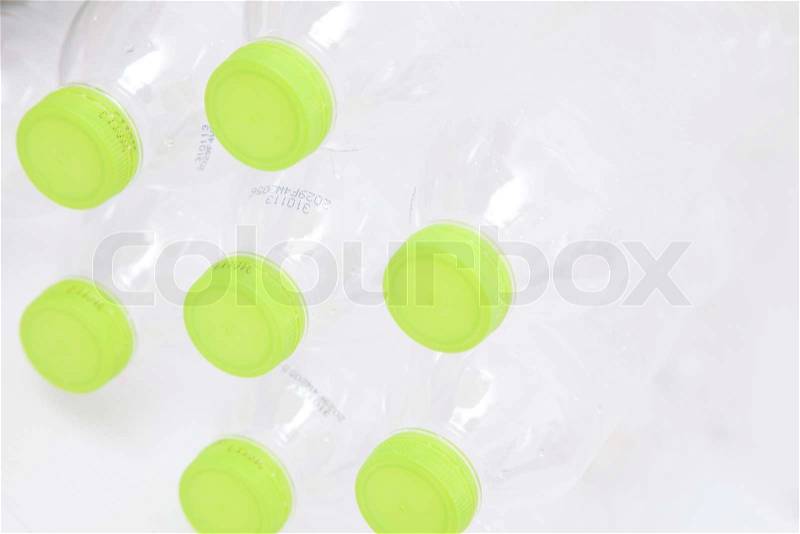 Recycle bottle for reduce global warming crysis, stock photo