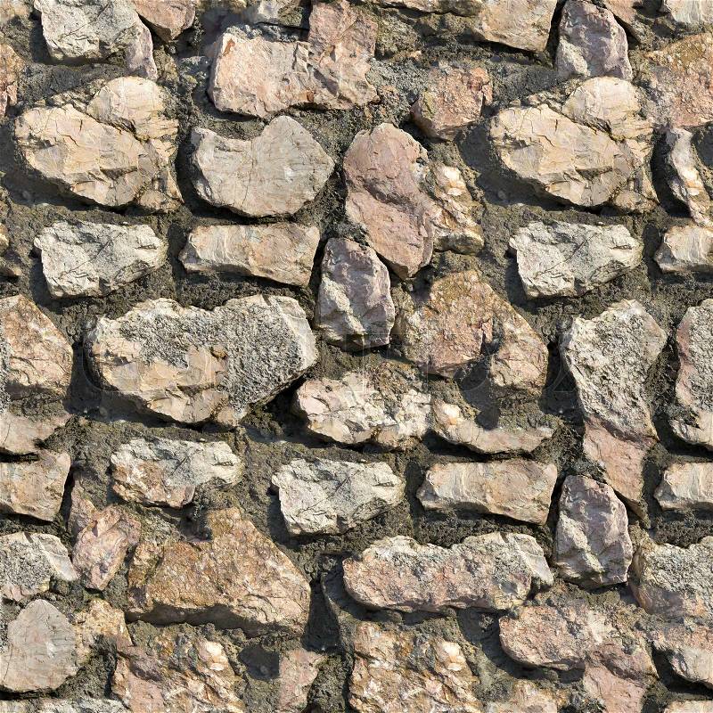 Stone Wall Texture with Cracks and Dirt Spots. Seamless Tileable Texture, stock photo