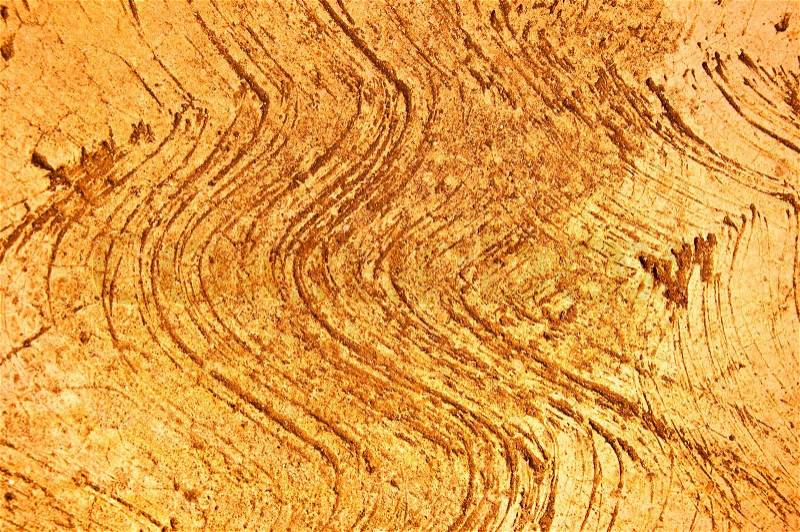 The Wave pattern on brown cement floor background, stock photo