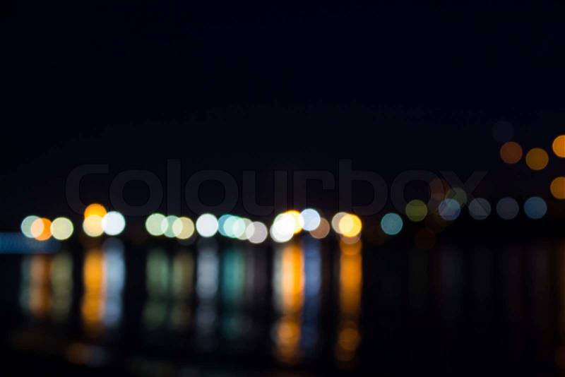 Circle light reflector by sea, stock photo